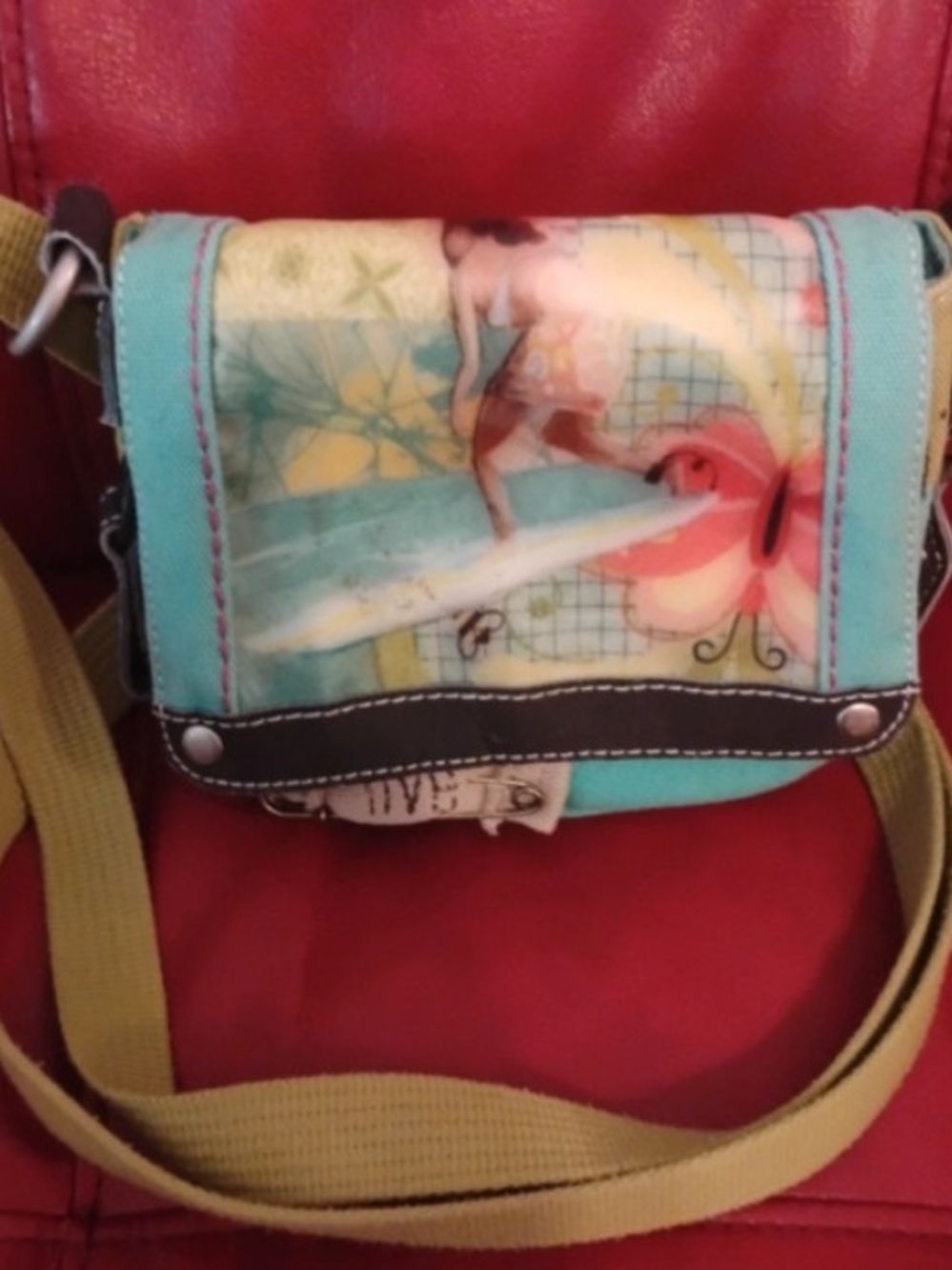 Vintage Sherpani "Surfer Girl" Crossbody Bag